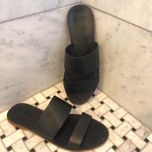 Black Leather Madewell Sandals Size 10